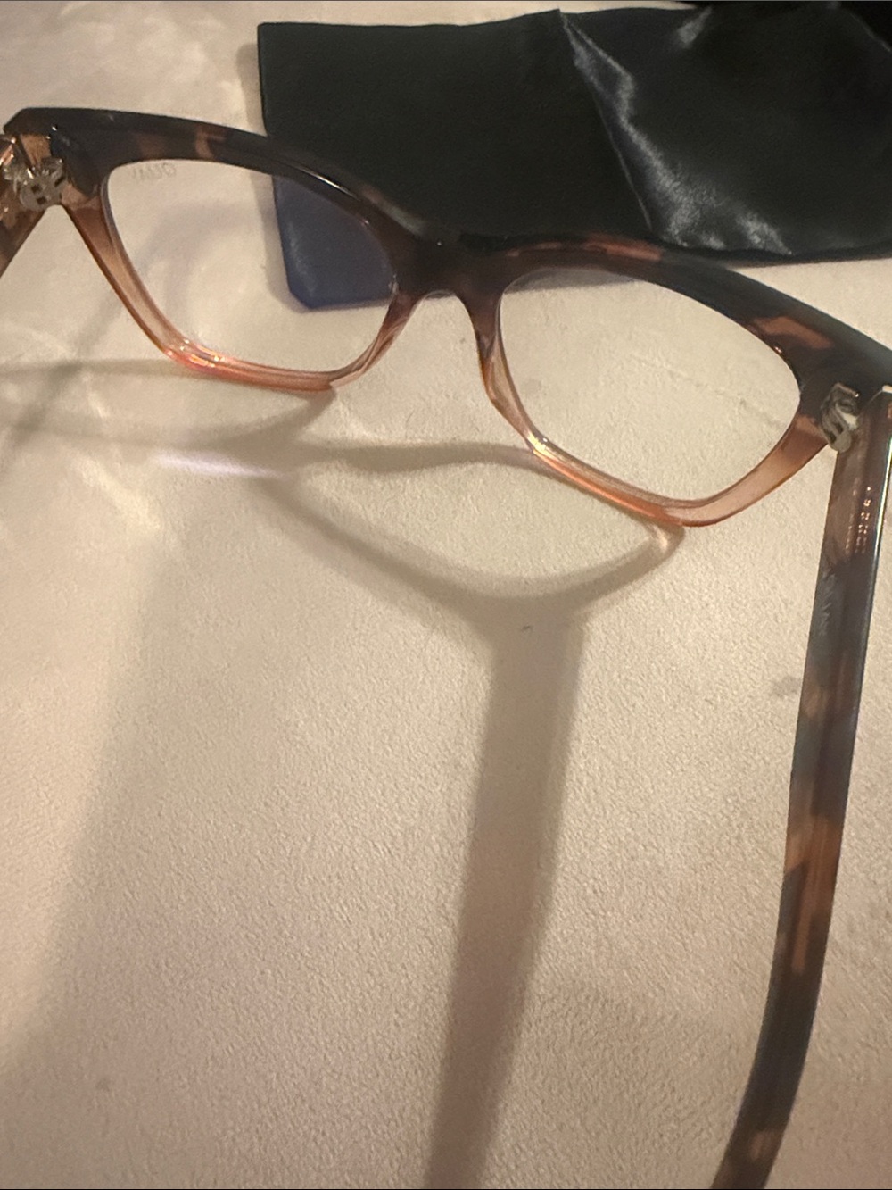 Quay Australia After Hours Mini Cat-Eye Blue Light Glasses - Brown Gradient - Picture 7 of 7